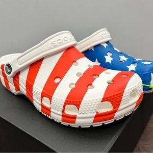 American flag patriotic crocs